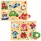 Djeco Things-That-Go & Animal Homes Colorful Wooden Puzzles - Set of 2 Puzzles